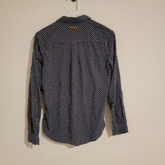 Trovata Womens Button‎ Up Corduroy Shirt Size Small Polka Dot Button Up - Picture 2 of 6